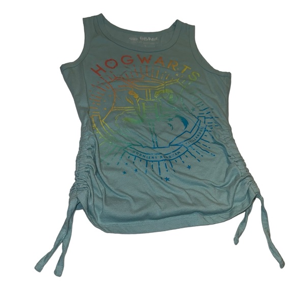 Harry Potter Hogwarts Side Cinch Graphic Tank Top Girls Medium Size 8 - Picture 11 of 12